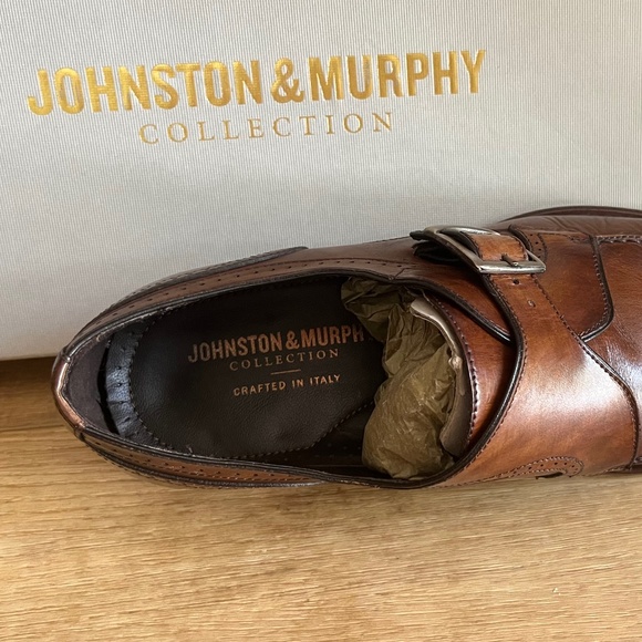 Johnston & Murphy Cormac Monk Strap Shoes, Mahogany Italian Calfskin – Men’s 8.5 main image 12
